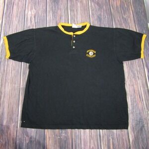 Vintage Pittsburgh Steelers Shirt Mens XL Black Yellow NFL Football 90s Tee Edge